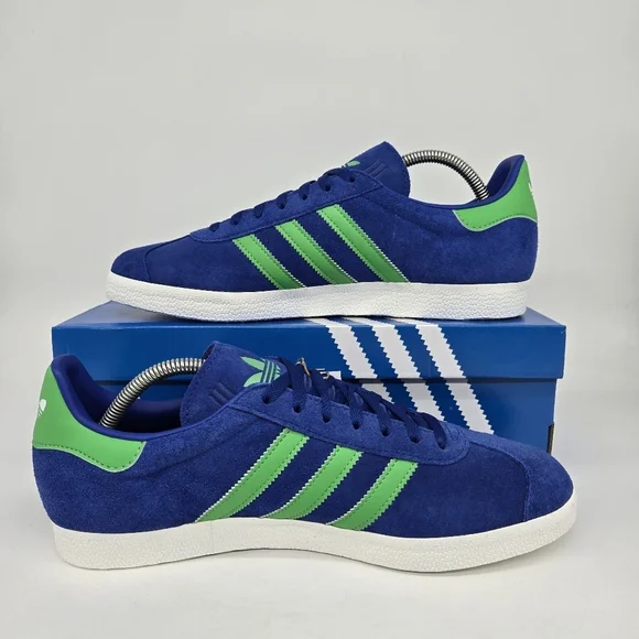 New Adidas Gazelle 'Royal Blue Energy Green' JH5389 Men's Shoes Size 11